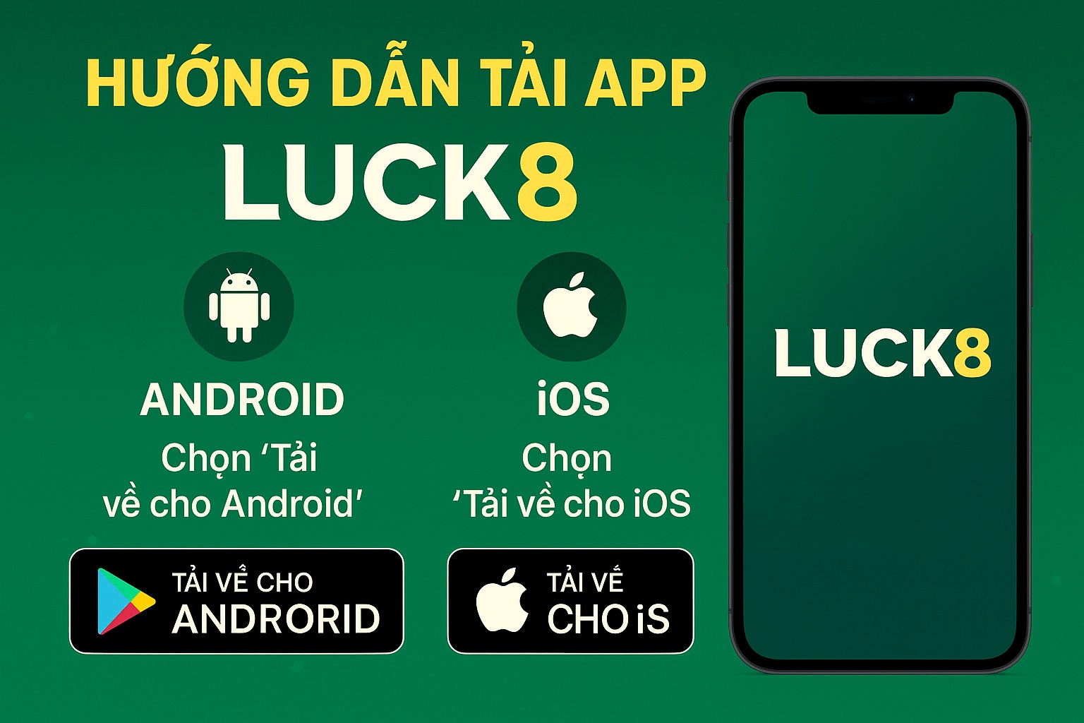 Hướng dẫn tải app Luck8 nhanh điện thoại IOS/Android 2025